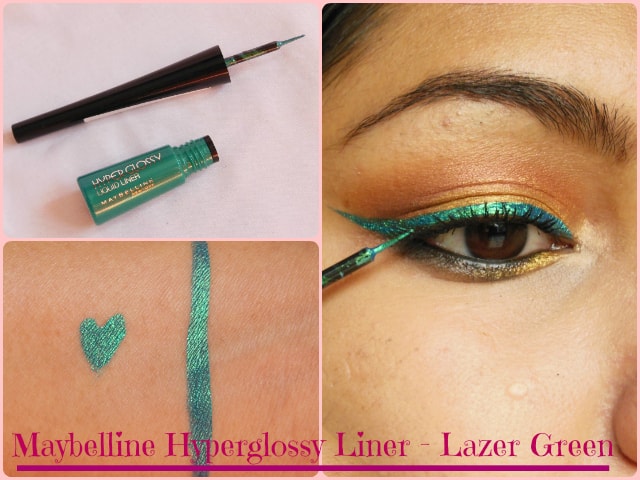 HyperGlossy Electrics Eyeliner Lazer Green Review, Swatch, EOTD - Beauty, Fashion, Lifestyle blog