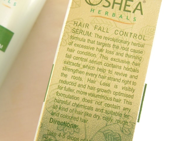 Oshea Herbals Hairfall Control Serum Review - Beauty, Fashion, Lifestyle  blog | Beauty, Fashion, Lifestyle blog