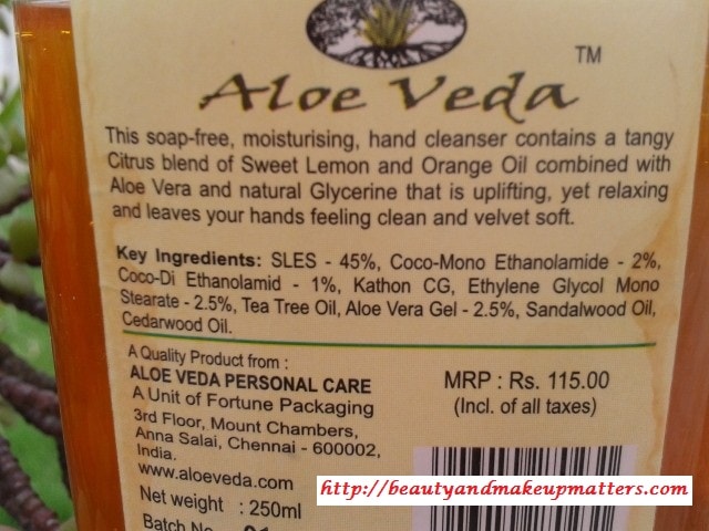 Aloe-Veda-Sweet-Lemon-Moisturising-Handwash-Claims