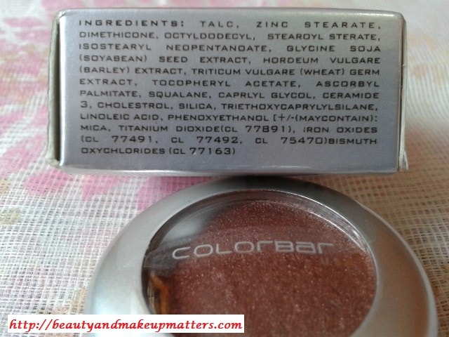 Colobar-Spicy-Brown-Eye-Shadow-Ingredients