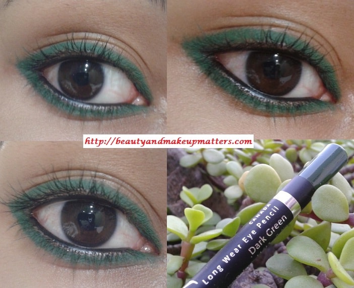 Faces-Canada-Long-Wear-Eye-Liner-Dark-Green-EOTD