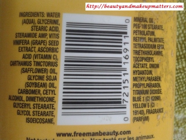Freeman's-White-Grape-Body-Lotion-Ingredients