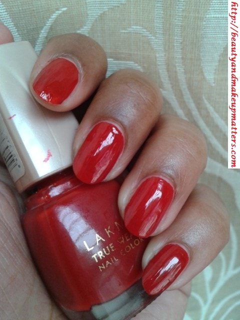Lakme-Nail-Color-Siren-Red-NOTD