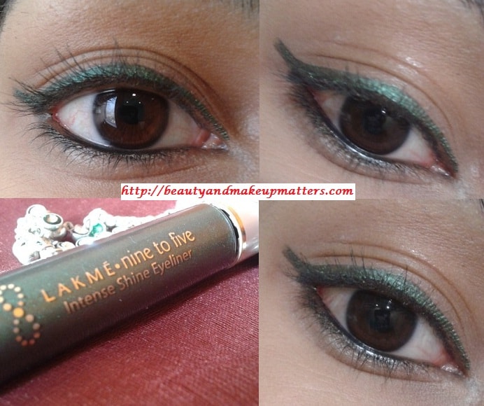 Lakme-Nine-To-Five-Intense-Shine-Liner-Olive-EOTD