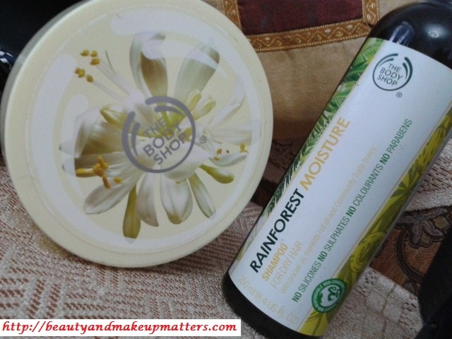 The-Body-Shop-Moringa-BodyButter-and-RainForest-Moisture-Shampoo