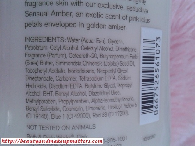 Bath-and-Body-Works-Body-Lotion-Sensual-Amber-Ingredients