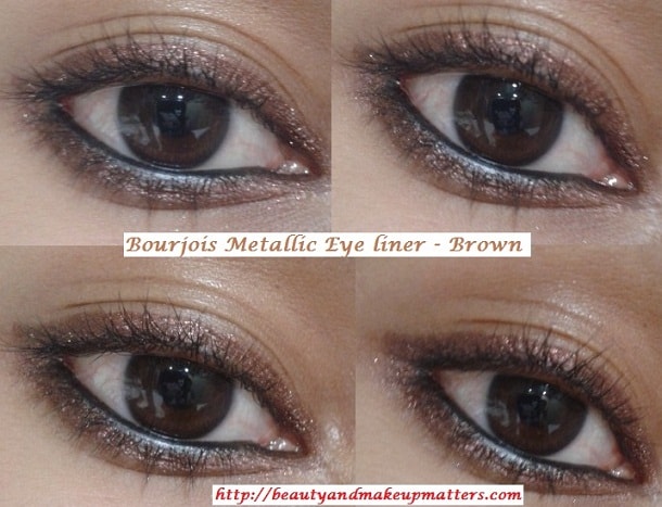 Bourjois-Regard-Effet-Metallise-Metallic-Eye-Liner-Brown-EOTD