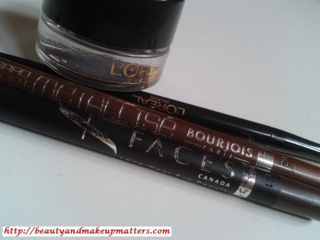 L'Oreal-Paris-Gel-Eye-Liner-Bourjois-Paris-Faces-Canada-Metal-Brown-Eye-Pencil