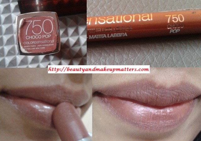 Maybelline Color Sensational Choco Pop Lipstick And Lip Liner Comparison Beauty Fashion 