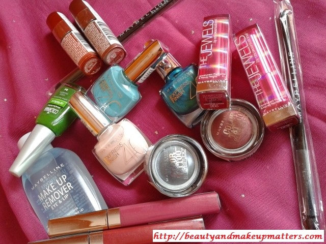 Maybelline-MakeupRemover-NailPaints-Lipsticks-Jewels