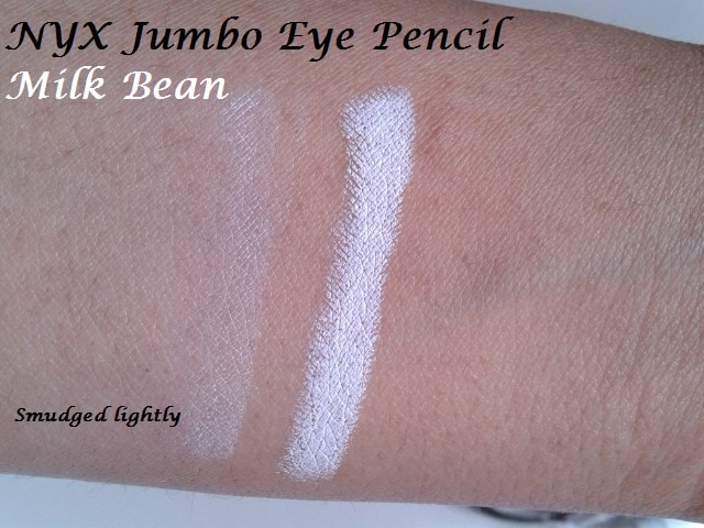 NYX-Jumbo-Eye-Pencil-Milk-Bean-Swatch-Smudged