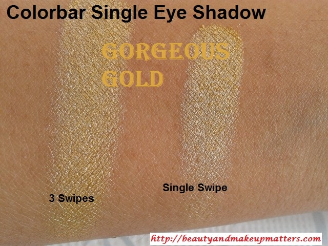 Colorbar-Gorgeous-Gold-EyeShadow-Swatch