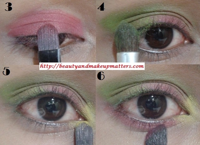 Eye-Makeup-Tutorial-Pink-and-Green-Eyes-Using-Inglot-EyeShadow-Look2