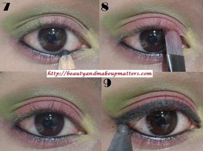 Eye-Makeup-Tutorial-Pink-and-Green-Eyes-Using-Inglot-EyeShadow-Look3