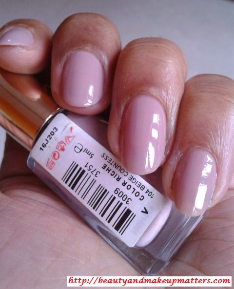 L'Oreal-Color-Riche-Nail-Paint-Beige-Countless-104-NOTD