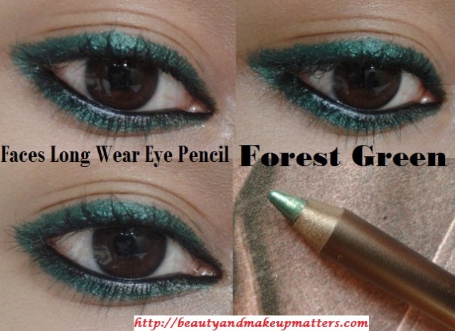 Faces-Long-Wear-Eye-Pencil-Forest-Green-EOTD