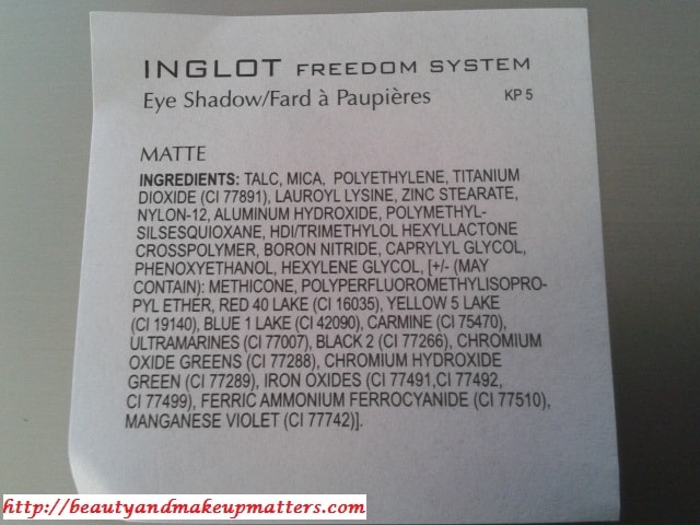 Inglot-Freedom-System-Eye-Shadow-382-Matte-Ingredients