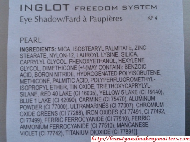 Inglot-Freedom-System-Eye-Shadow-439-Pearl-Ingredients