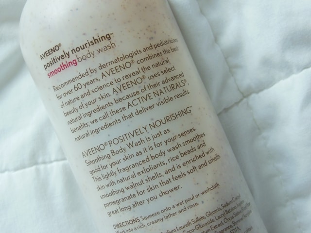 Aveeno Positively Nourishing Smoothing Body Wash Claims