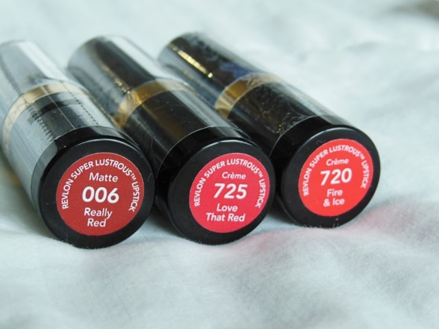 Revlon SuperLustrous Red Lipsticks
