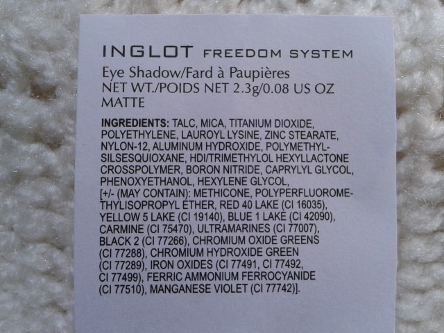 Inglot-Freedom-System-Eye-Shadow-390-Matte-Ingredients