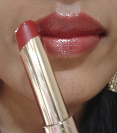 L'Oreal Color Riche Caresse Lipstick Cherry Tulle Look
