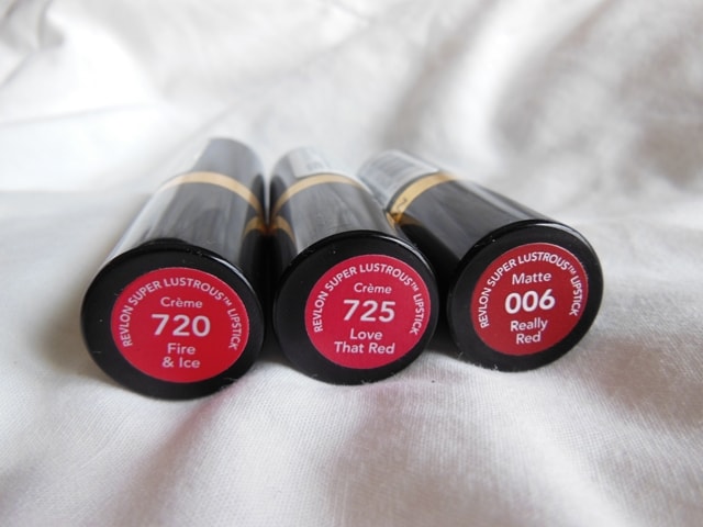 Revlon Superlustrous Red Lipsticks`