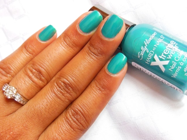Sally Hansen Hard As Nails Xtreme Wear Nail Color The Real Teal NOTD