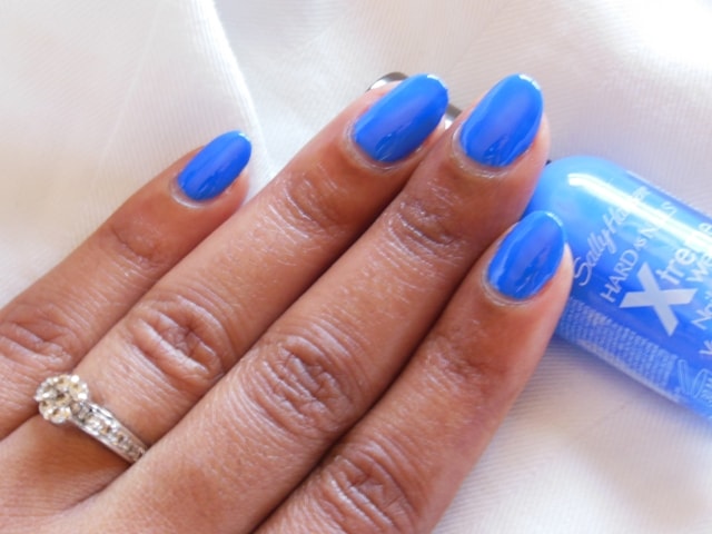 Sally Hansen Hard As Nails Xtreme Wear Pacific Blue Nail Color NOTD