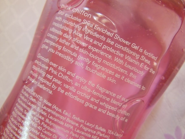 Bath and Body Works Shower Gel- Pink Chiffon Claims