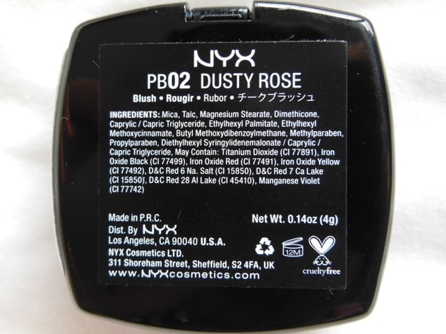 NYX Blush Dusty Rose Ingredients