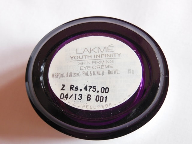 Lakme Youth Infinity Skin Firming Eye Cream Price