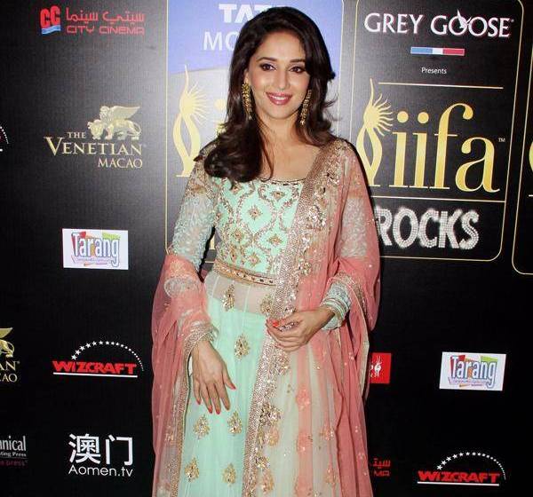 Madhuri Dixit at IIFA Awards 2013- in Mint Green Lehenga