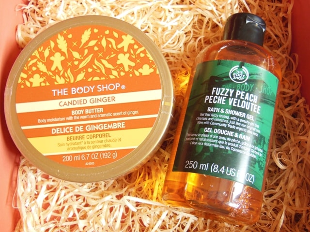 Skin Care Haul- The Body Shop Peach Shower Gel and Spicy Ginger Body Butter