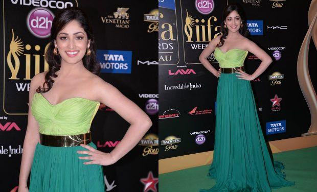 Yami Gautam in Swapnil Shinde gown at IIFA Awards 2013 Macau