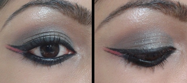 Birthday Eye Makeup - Shimmery Black Eyes with Dual Winged Eye Liner