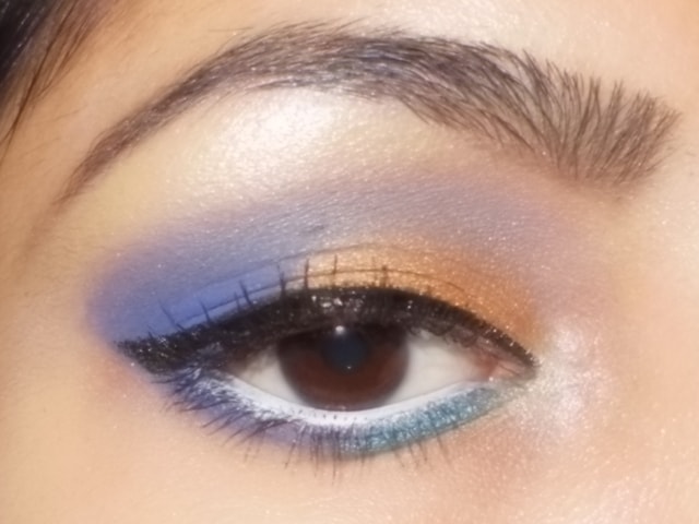 Purple and Gold Eye Makeup