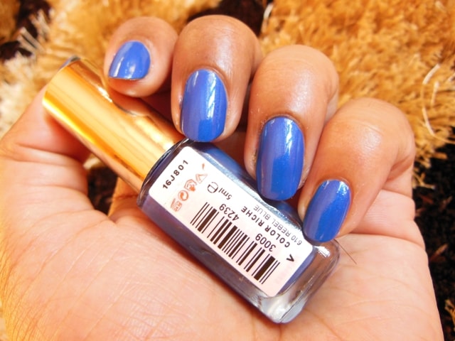 L'Oreal Paris Color Riche Le Vernis Nail Enamel Rebel Blue NOTD