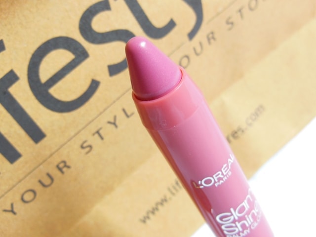 L'Oreal Paris Glam Shine Lip Crayon Peach Pleasure 912 Review