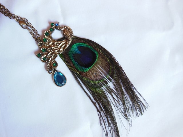 Peacock feather Necklace