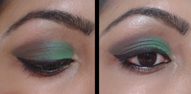 Turqoise Blue and Brown Eye Makeup