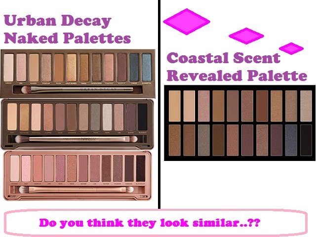 Dupe of Urban Decay Naked Palettes - Coastal Scents Revealed Palette
