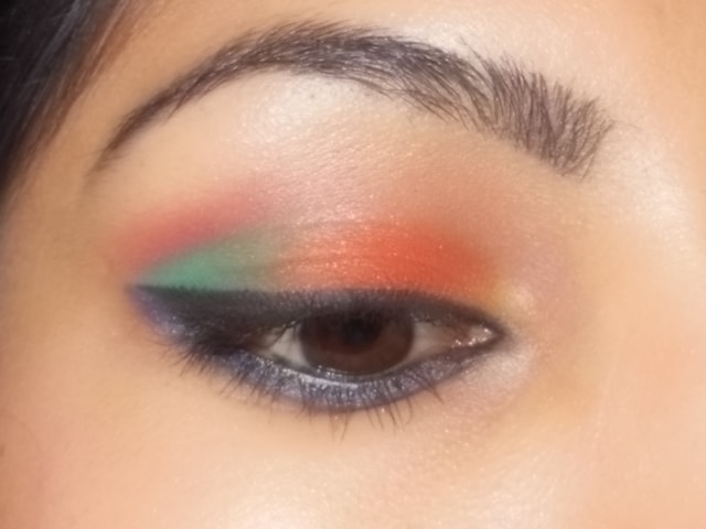 Eyes-O-Mania- Orange and Blue Eye Makeup Look