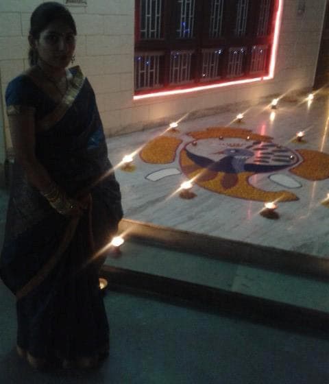 Me with My second Rangoli 1