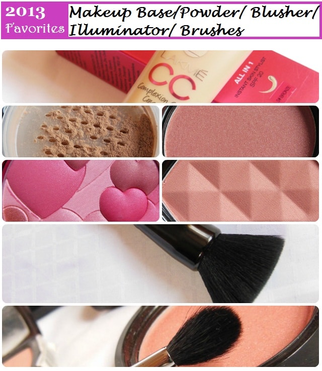 Favorites of 2013 -  Makeup Base, Face Powder, Blusher, Illuminator, Makeup Brushes