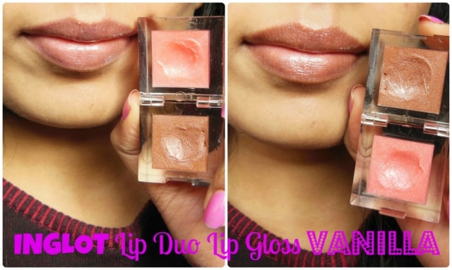 INGLOT Lip Duo Lip Gloss Vanilla Lip Swatch 1