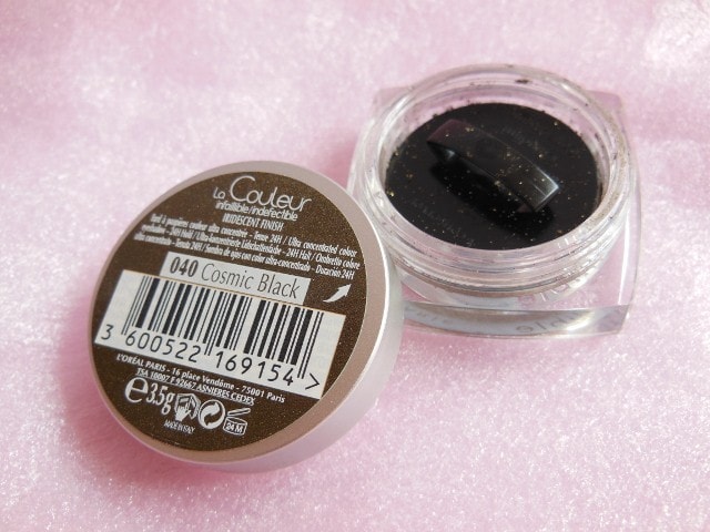 L'Oreal Infallible   Eye Shadow Cosmic Black Review