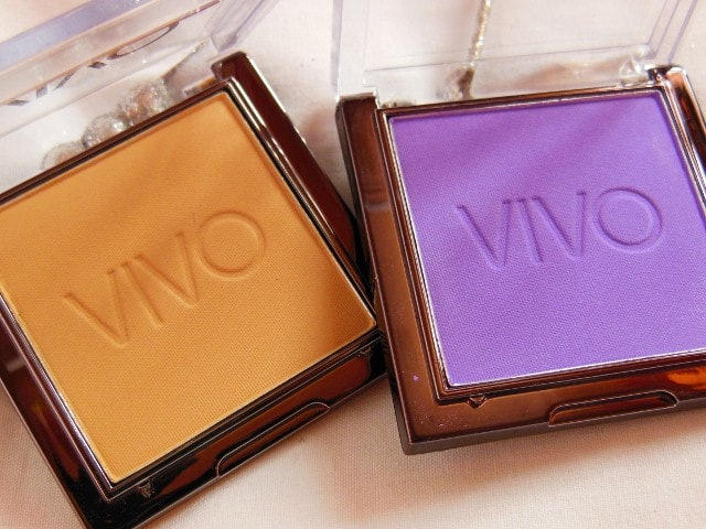 VIVO Matte Eye shadows in Purple Passion and  Sandstorm