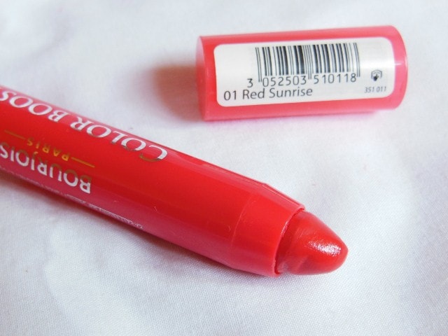 Bourjois Color Boost Lip Crayon Red Sunrise 01 Review
