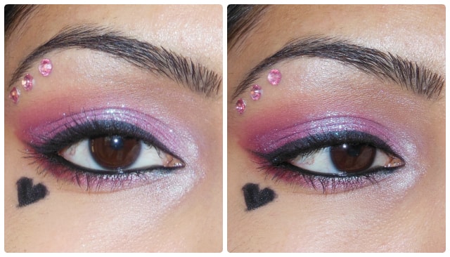 Valentines day Eye Makeup Look - Pink Love